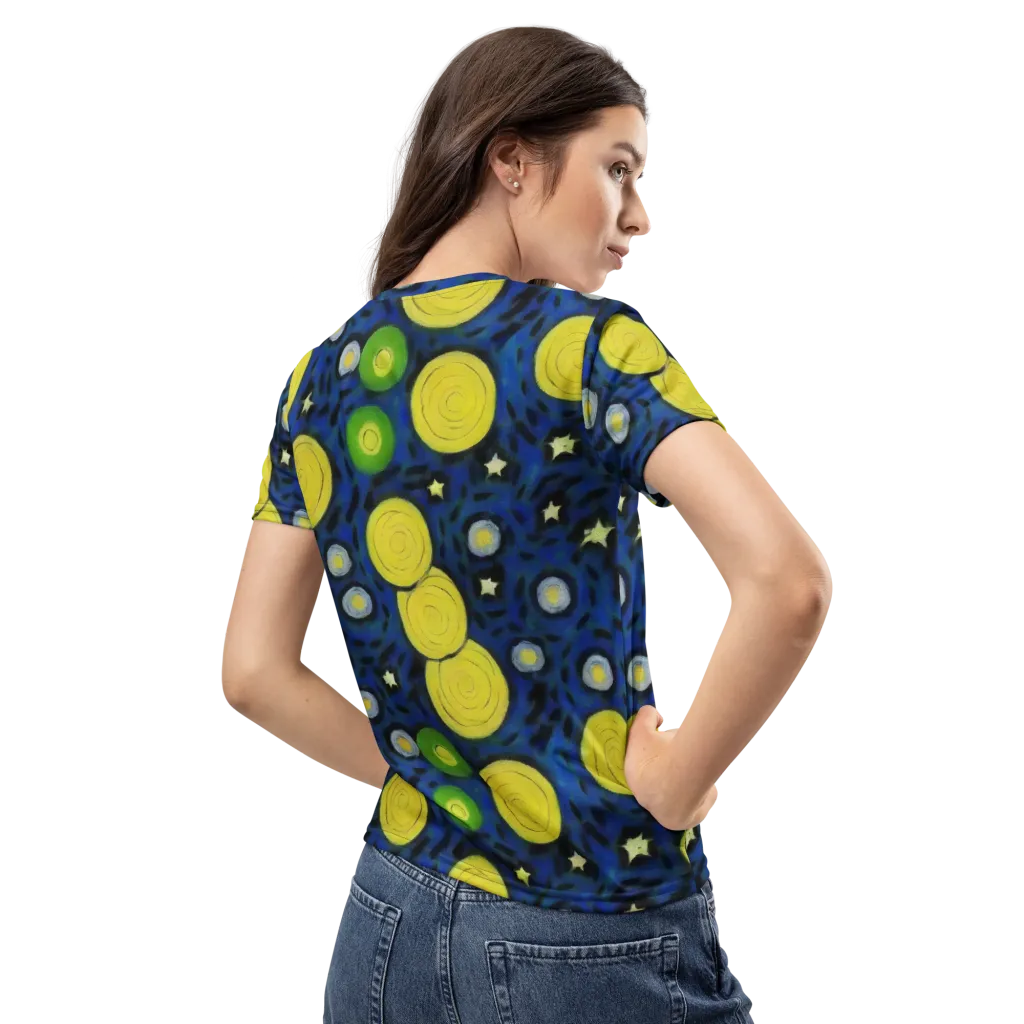 Orbiting Daydream on Women's Crew Neck T-Shirt — Back