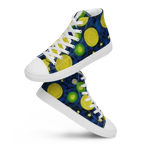 Orbiting Daydream on a Women's High Top Canvas Shoes