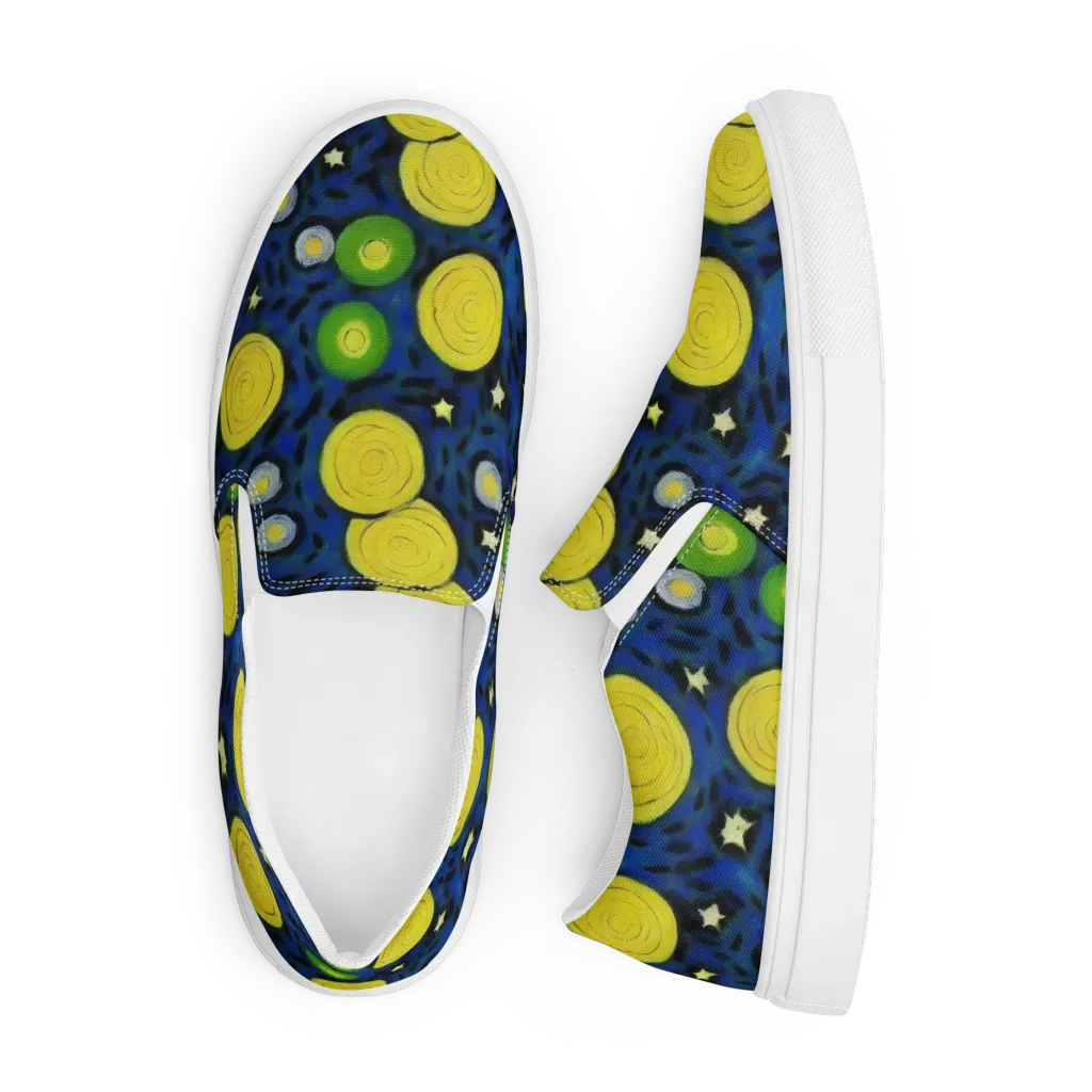 Orbiting Daydream on Men's Slip-On Canvas Shoes — Front
