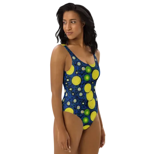 Orbiting Daydream on a One-Piece Swimsuit