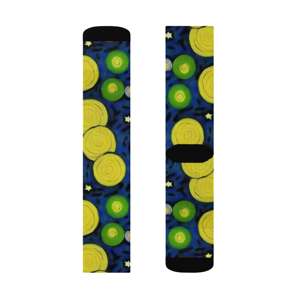 Orbiting Daydream on Socks — Right Sock