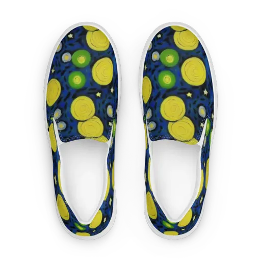 Orbiting Daydream on a Women's Slip-On Canvas Shoes