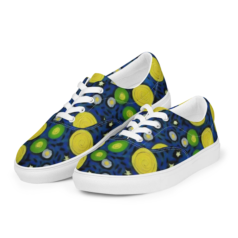 Orbiting Daydream on Men's Lace-Up Canvas Shoes — Left Front