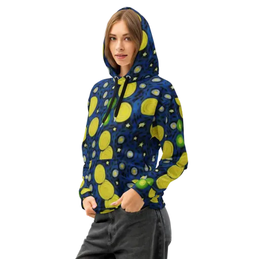 Orbiting Daydream on a Cotton Hoodie