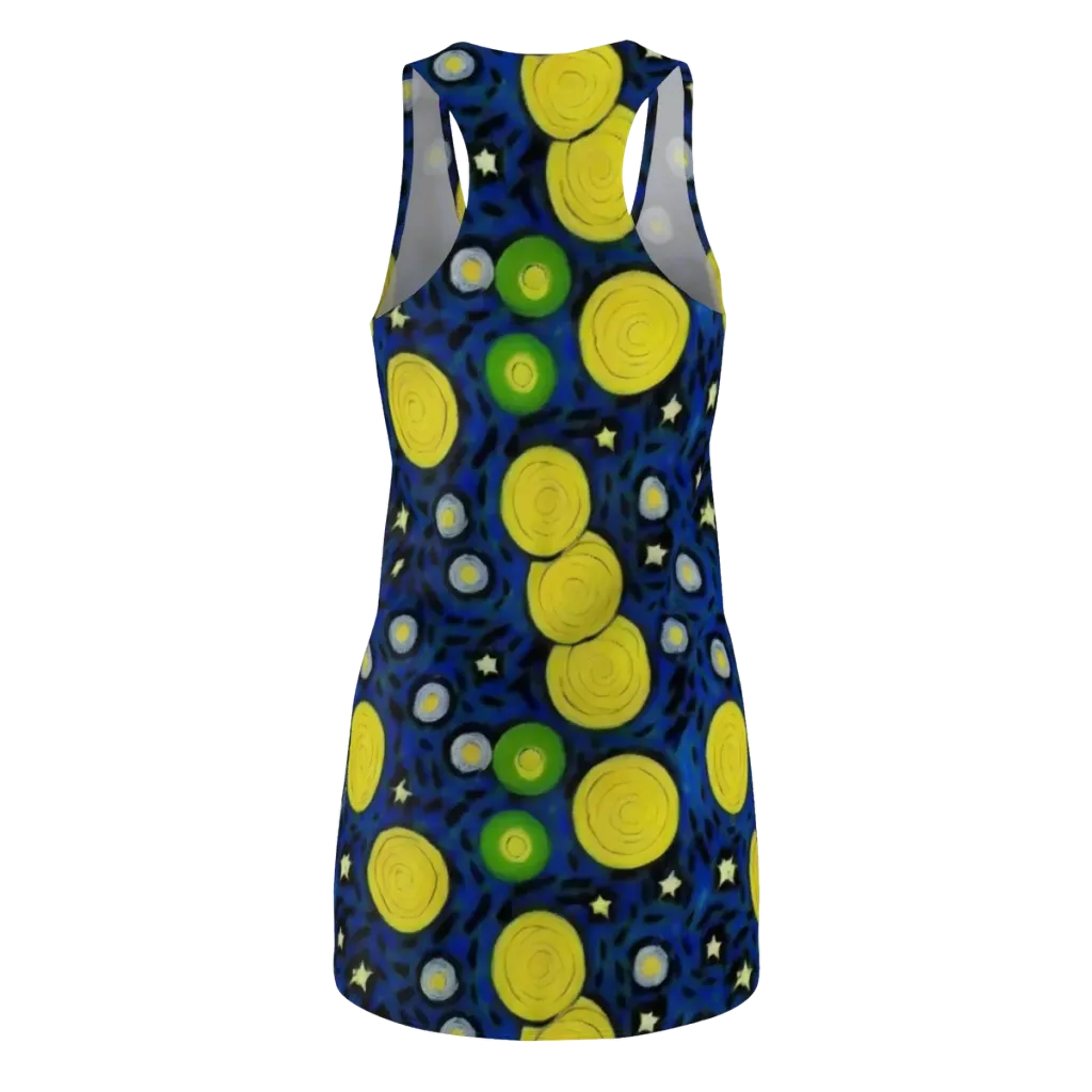 Orbiting Daydream on Racerback Dress — Back