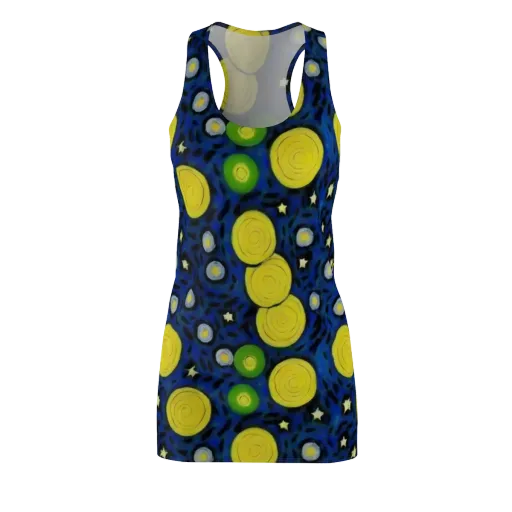 Orbiting Daydream on a Racerback Dress