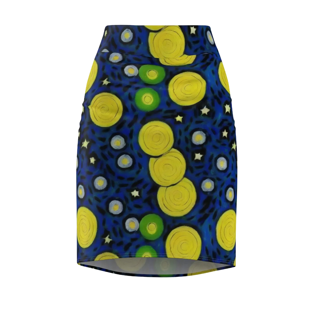 Orbiting Daydream on Pencil Skirt — Front