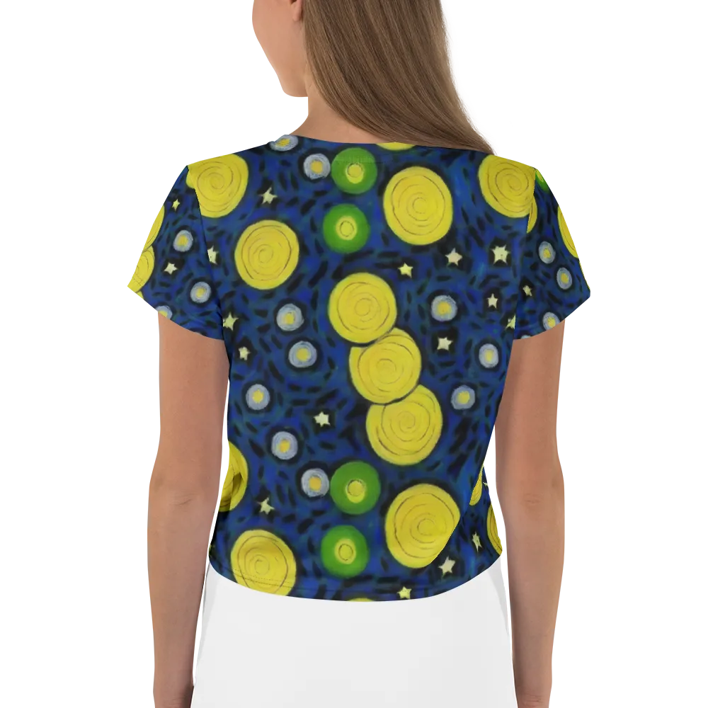 Orbiting Daydream on Crop Tee — Back