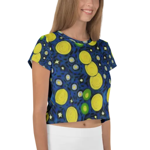 Orbiting Daydream on a Crop Tee