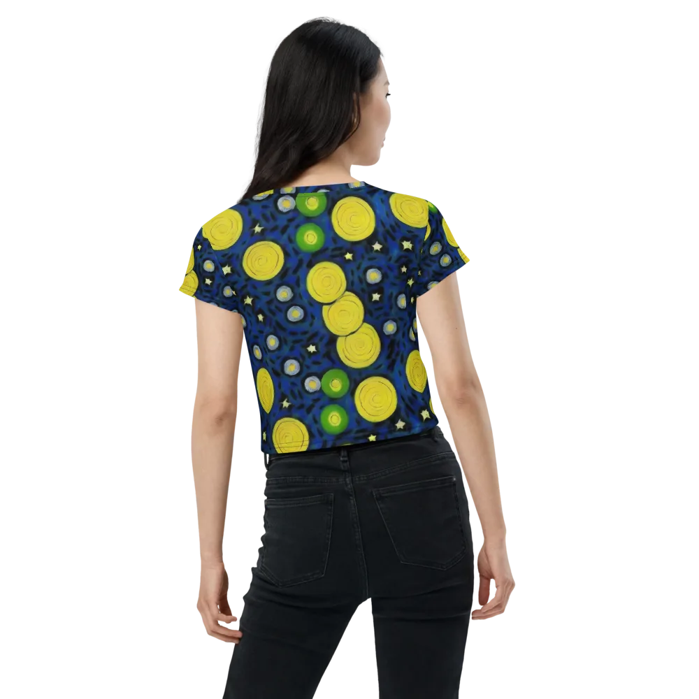 Orbiting Daydream on Crop Tee — Back