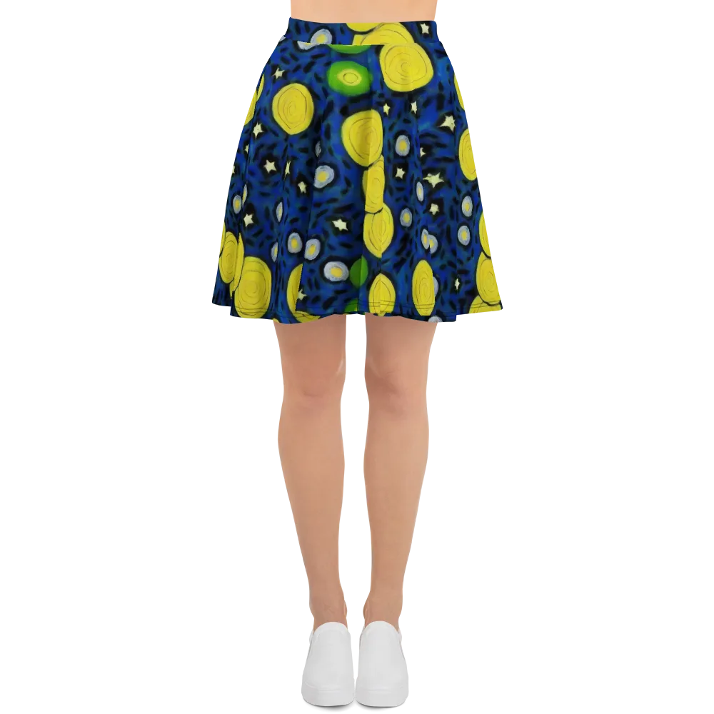 Orbiting Daydream on Skater Skirt — Front