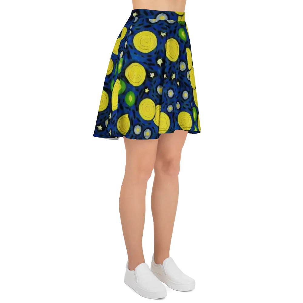 Orbiting Daydream on Skater Skirt — Right