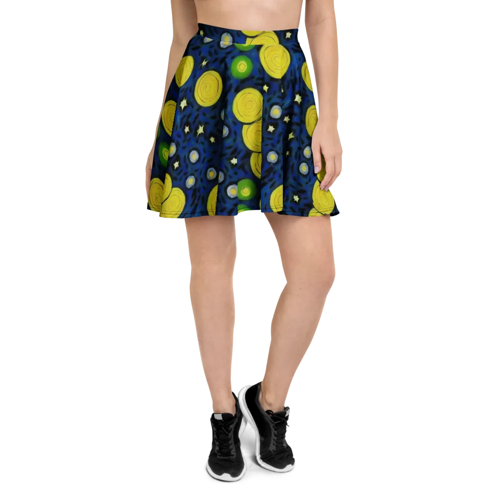 Orbiting Daydream on Skater Skirt — Front
