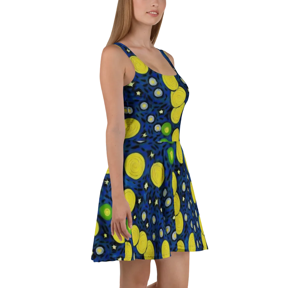 Orbiting Daydream on Skater Dress — Right