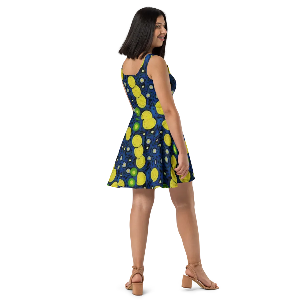 Orbiting Daydream on Skater Dress — Right