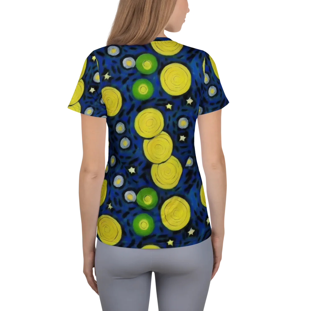 Orbiting Daydream on Women's Athletic T-Shirt — Back