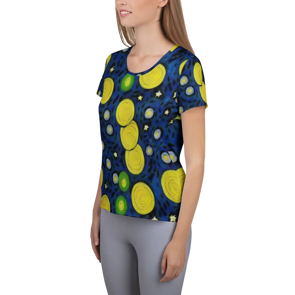 Orbiting Daydream on Women's Athletic T-Shirt — Left