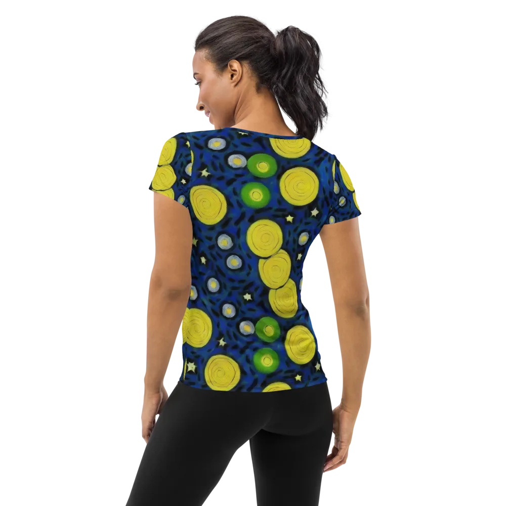 Orbiting Daydream on Women's Athletic T-Shirt — Back