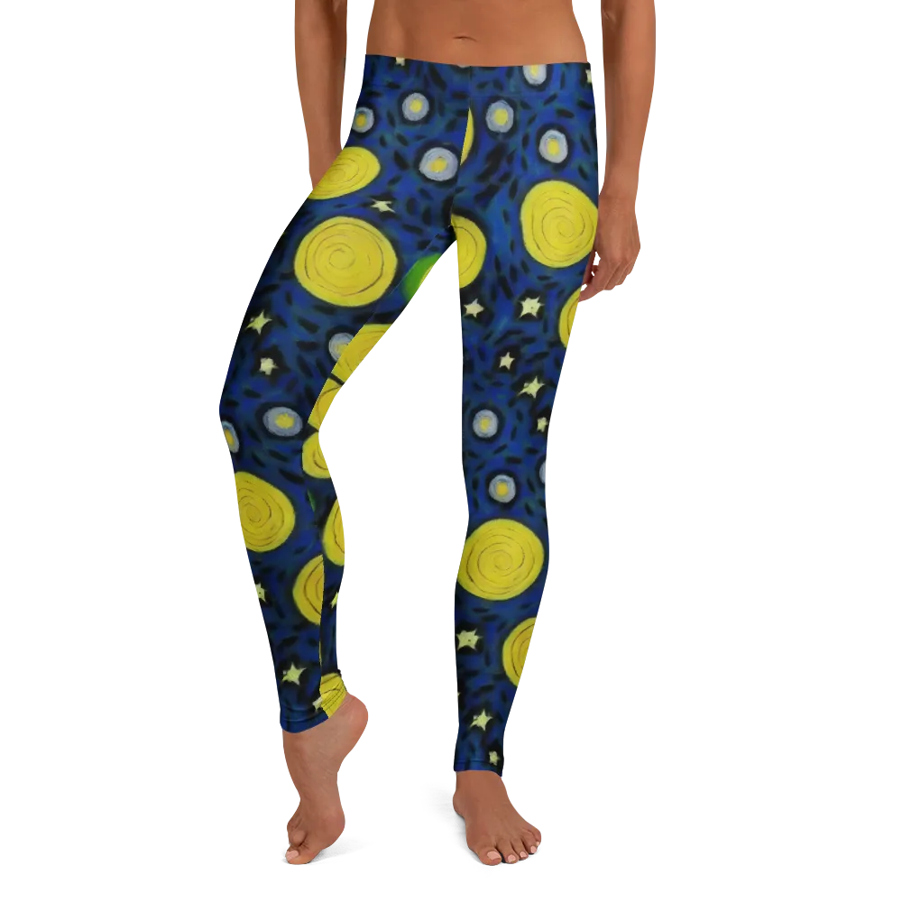 Orbiting Daydream on Leggings — Front