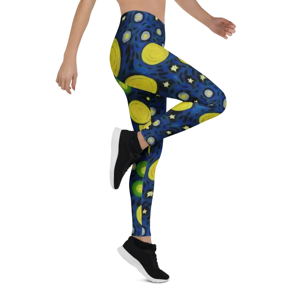 Orbiting Daydream on Leggings — Right