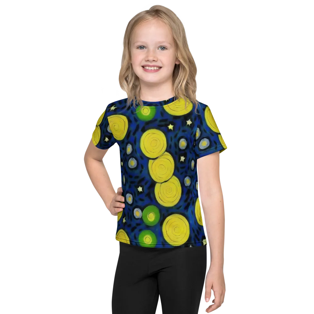 Orbiting Daydream on Kids Crew Neck T-Shirt — Front