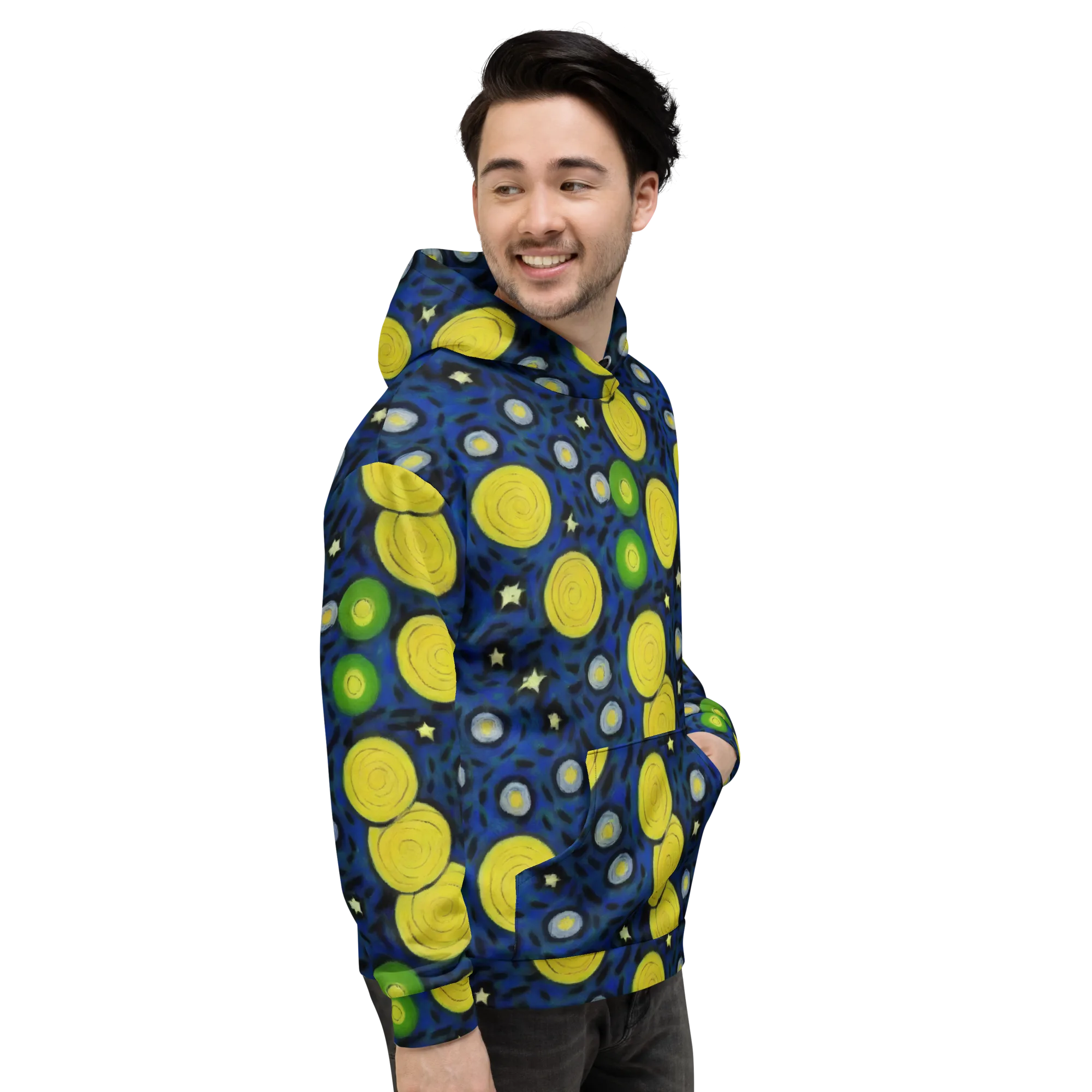 Orbiting Daydream on Hoodie — Right