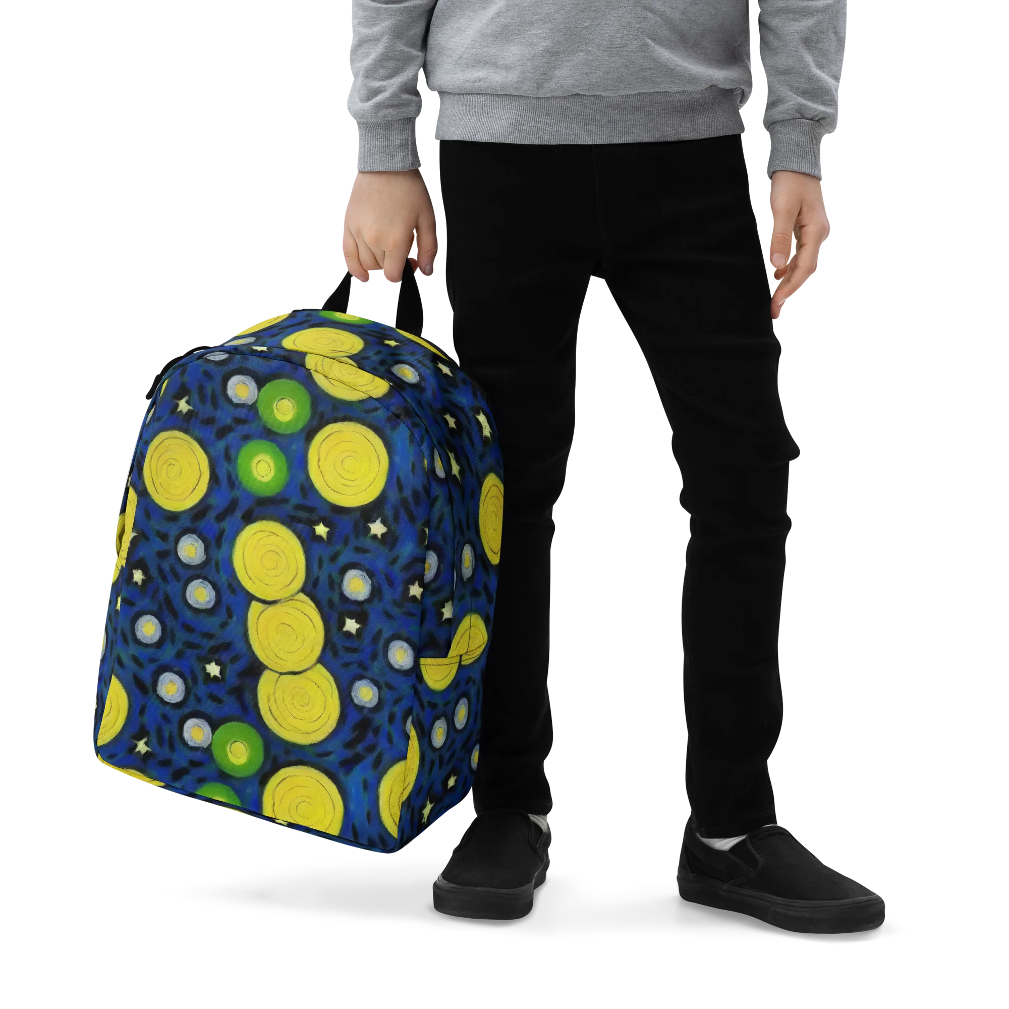 Orbiting Daydream on Minimalist Backpack — Zoomed-in
