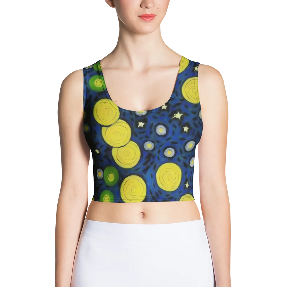 Orbiting Daydream on Crop Top — Front
