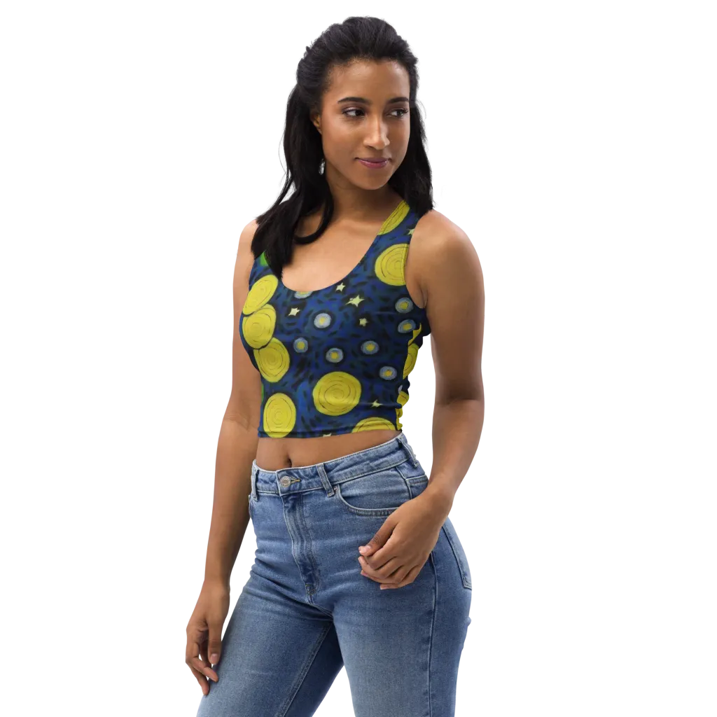 Orbiting Daydream on Crop Top — Left Front