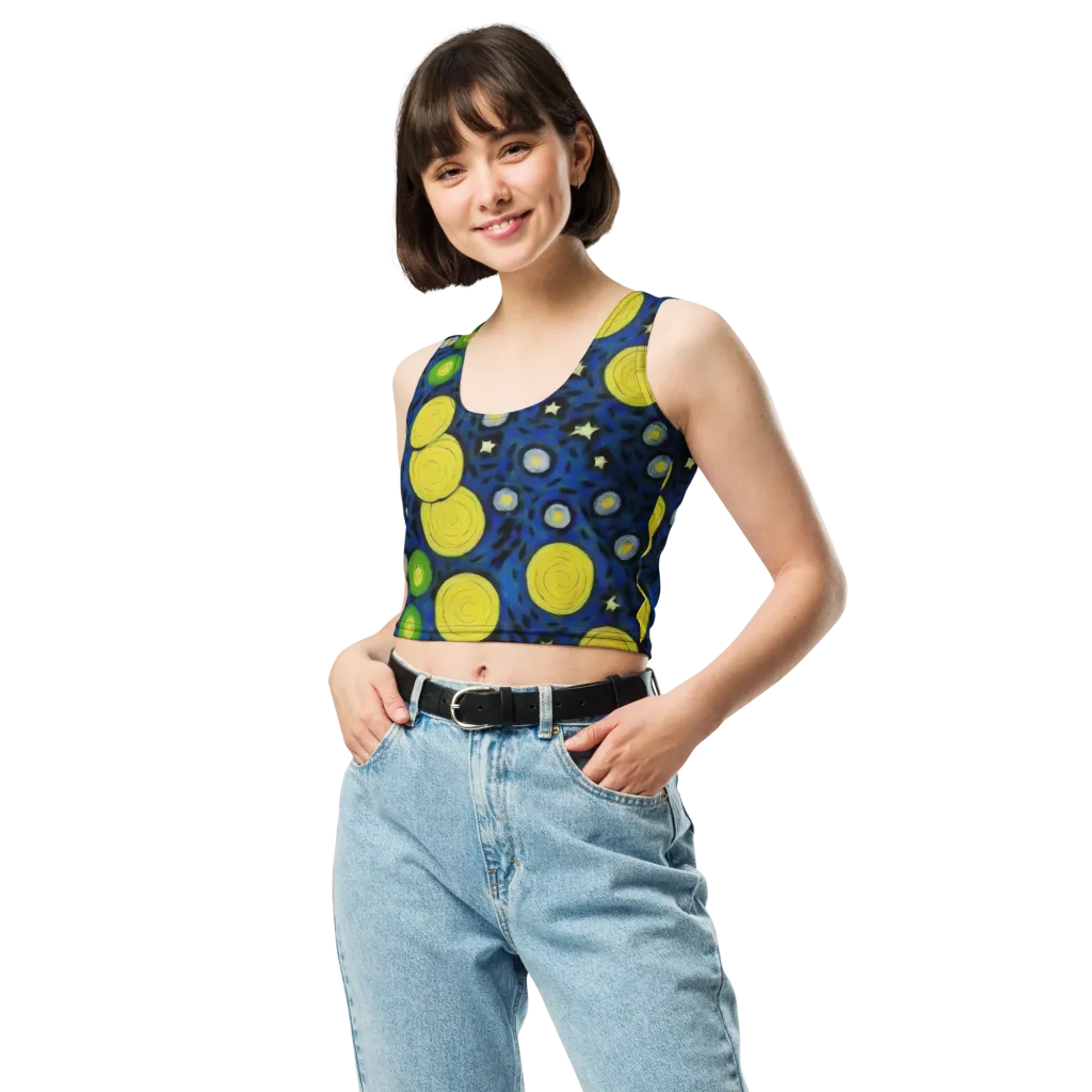 Orbiting Daydream on Crop Top — Front