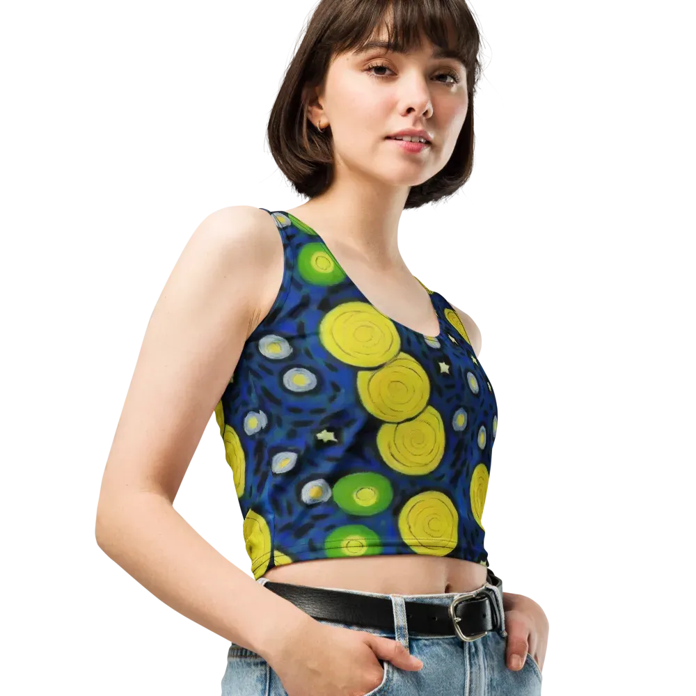 Orbiting Daydream on Crop Top — Right Front