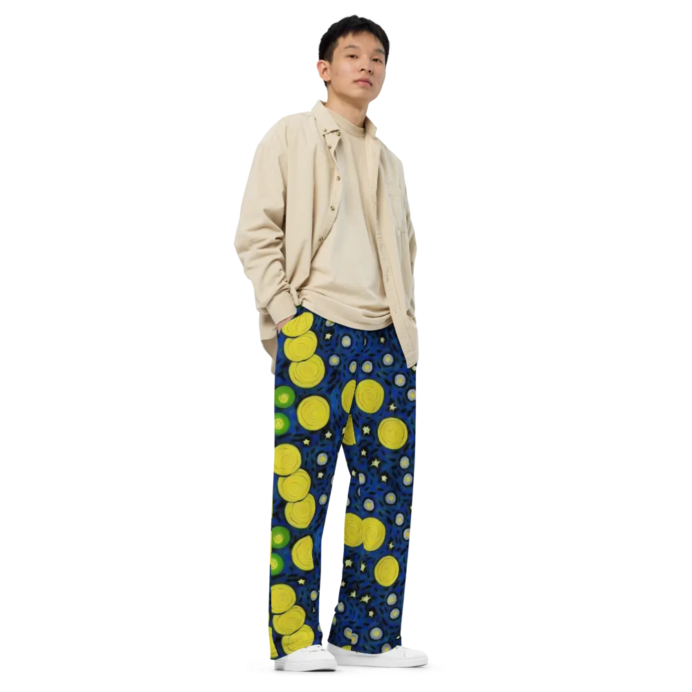 Orbiting Daydream on Wide-Leg Pants — Right Front