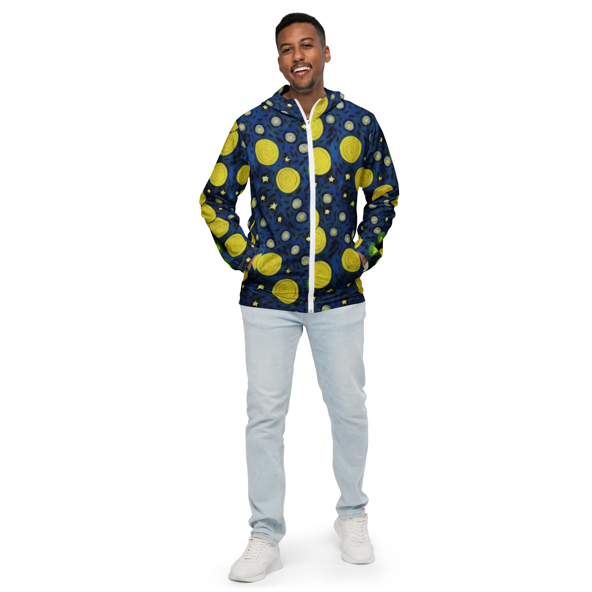 Orbiting Daydream on Men's Windbreaker — Front