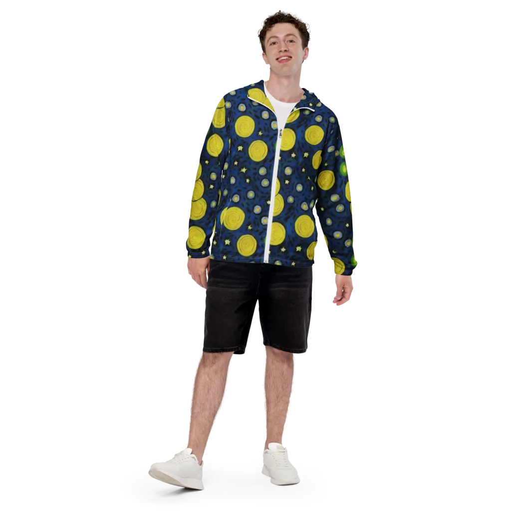 Orbiting Daydream on Men's Windbreaker — Front