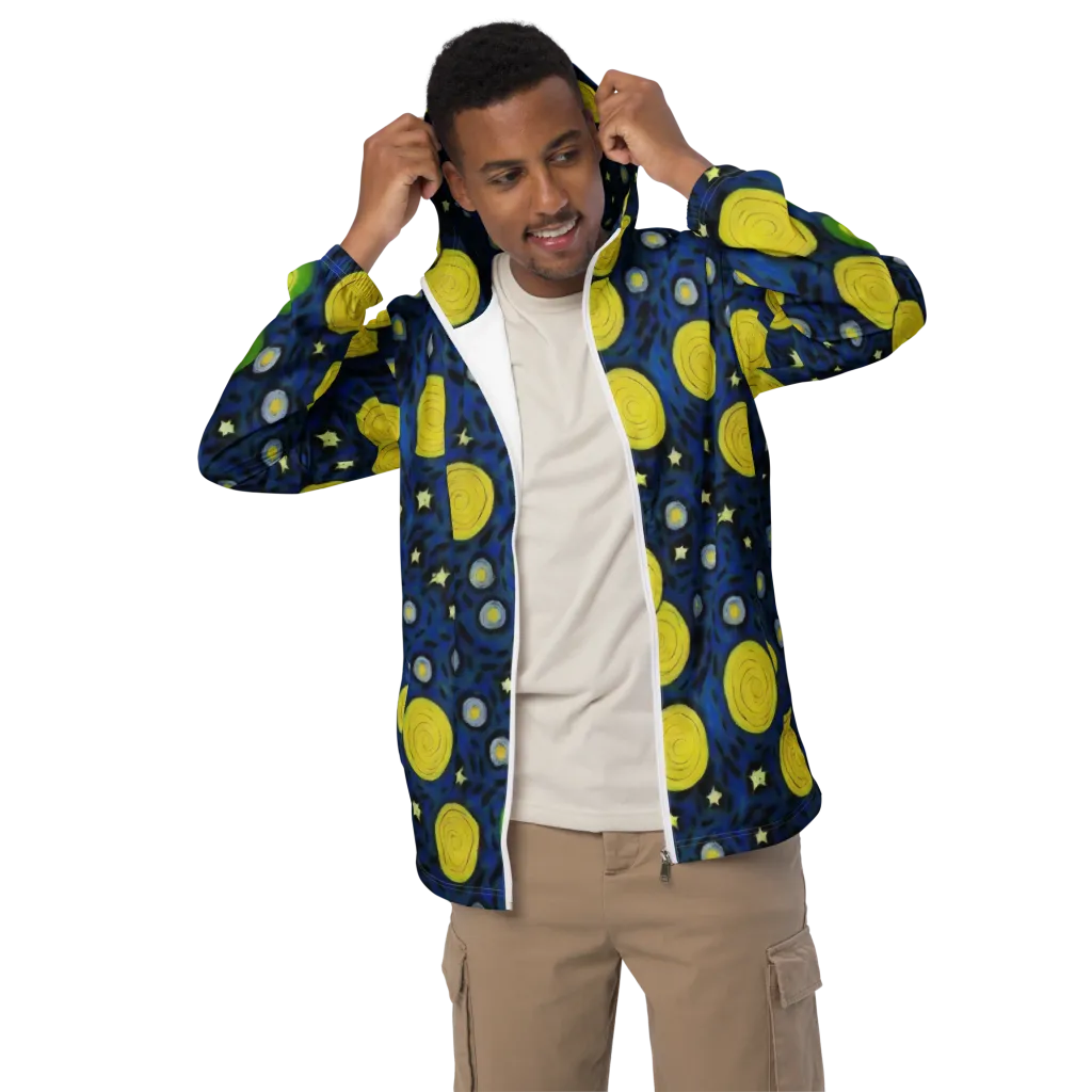 Orbiting Daydream on Men's Windbreaker — Front