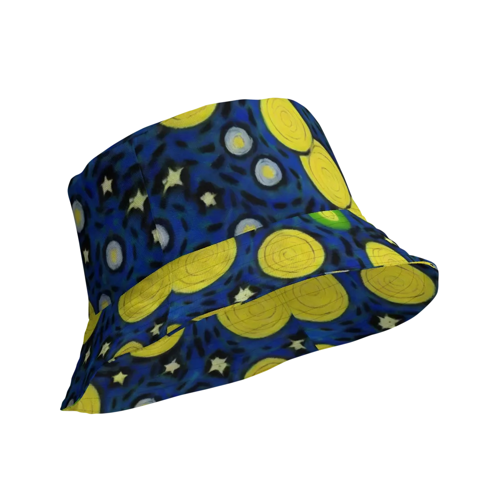 Orbiting Daydream on Reversible Bucket Hat — Product details Outside