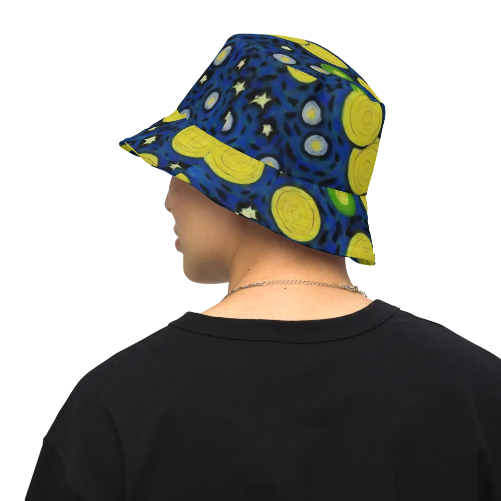 Orbiting Daydream on Reversible Bucket Hat — Back Inside