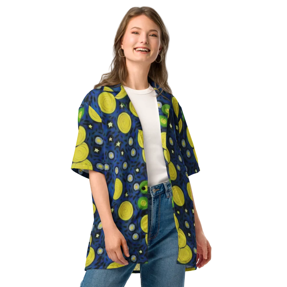 Orbiting Daydream on Button Shirt — Front