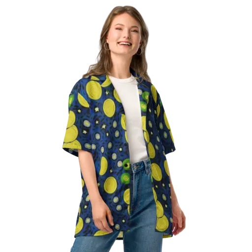 Orbiting Daydream on a Button Shirt
