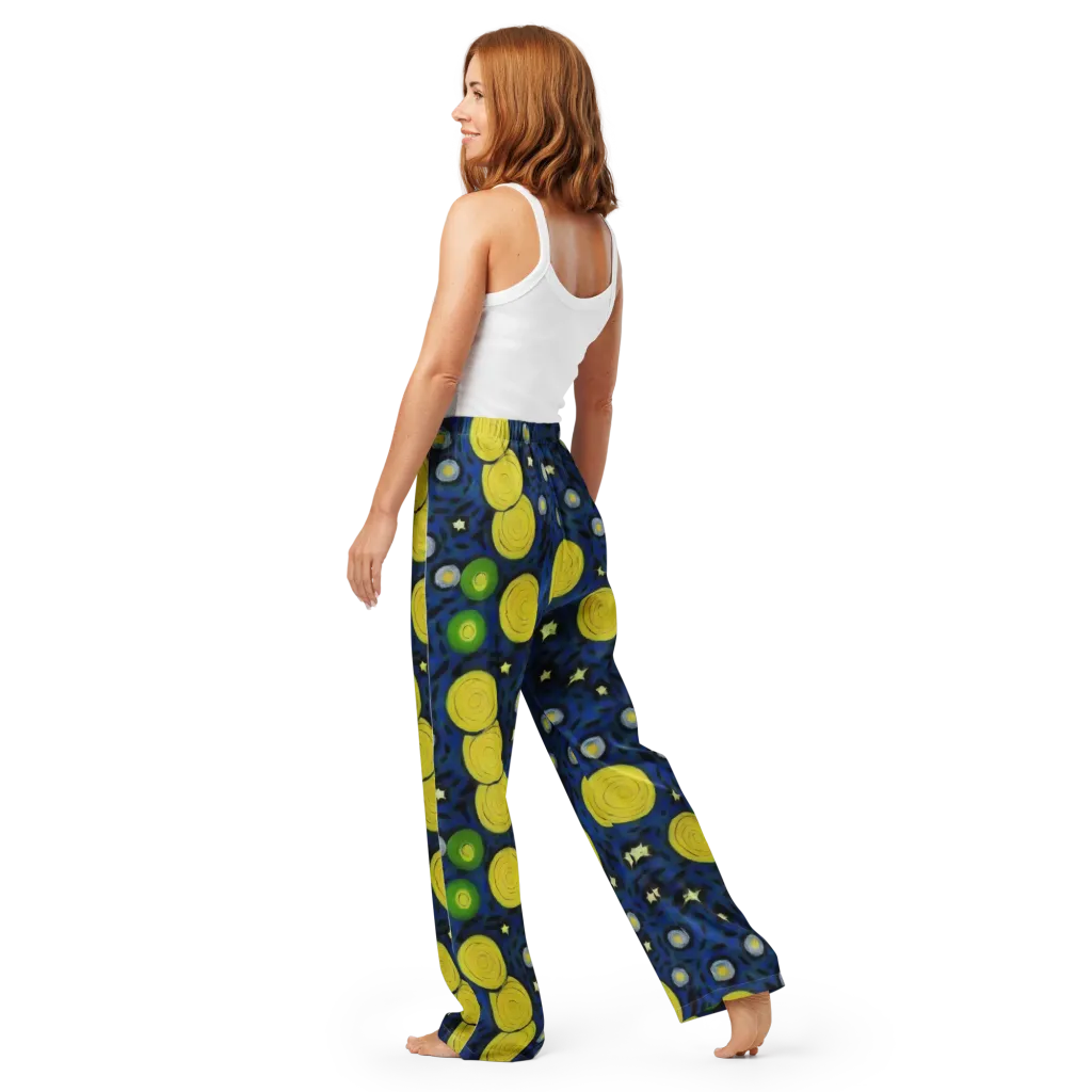 Orbiting Daydream on Women's Pajama Pants — Back