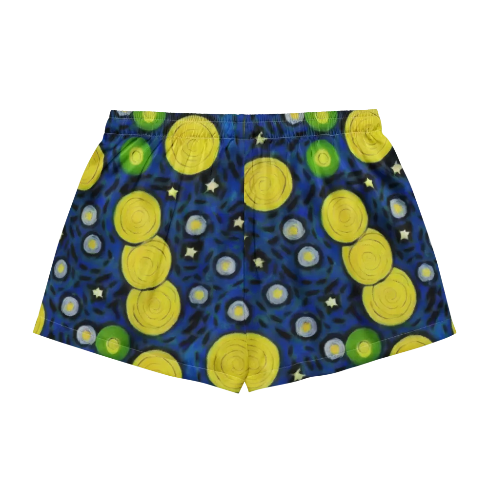Orbiting Daydream on Women's Pajama Shorts — Back