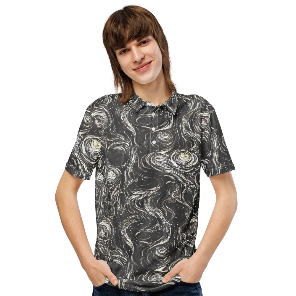 Inkstone Spiral on Men's Slim Fit Polo Shirt — Front