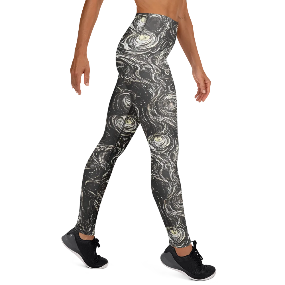 Inkstone Spiral on Yoga Leggings — Right