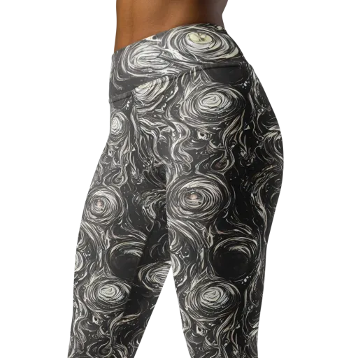 Inkstone Spiral on a Yoga Leggings