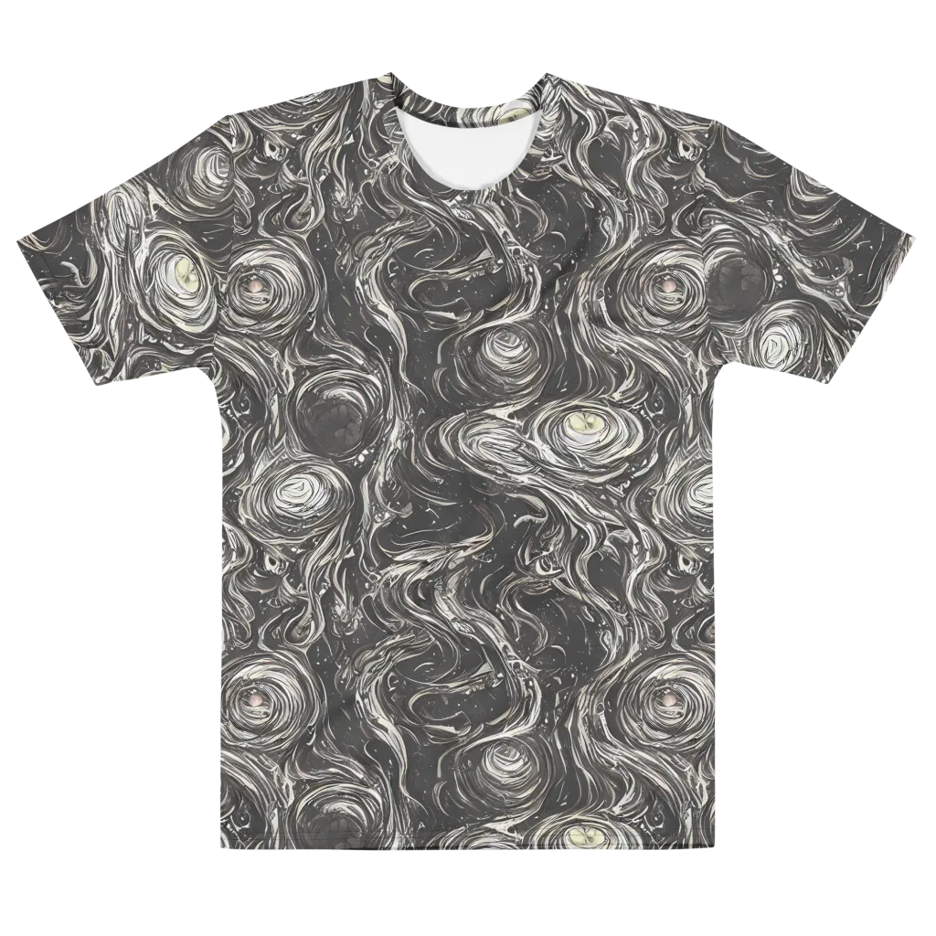 Inkstone Spiral on Men's Cotton Crew Neck T-Shirt — Front