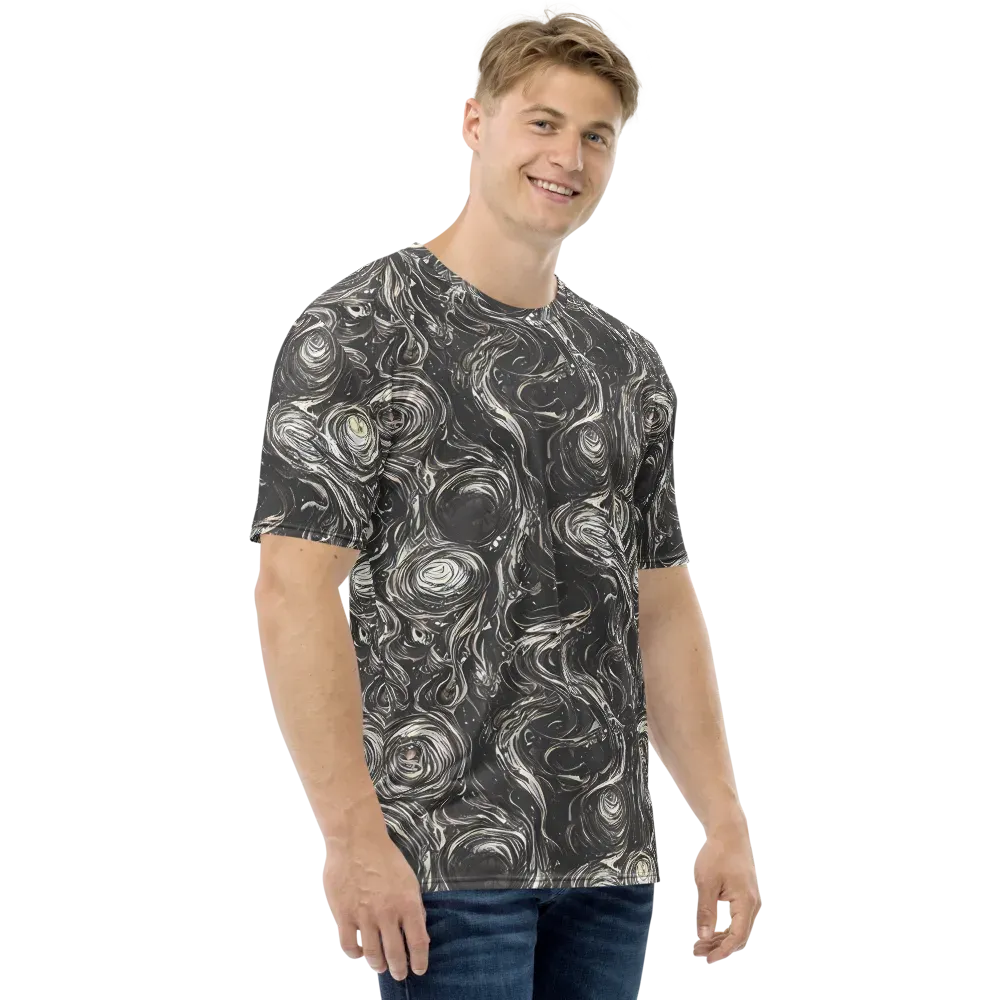 Inkstone Spiral on Men's Crew Neck T-Shirt — Right