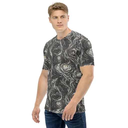 Inkstone Spiral on a Men's Crew Neck T-Shirt