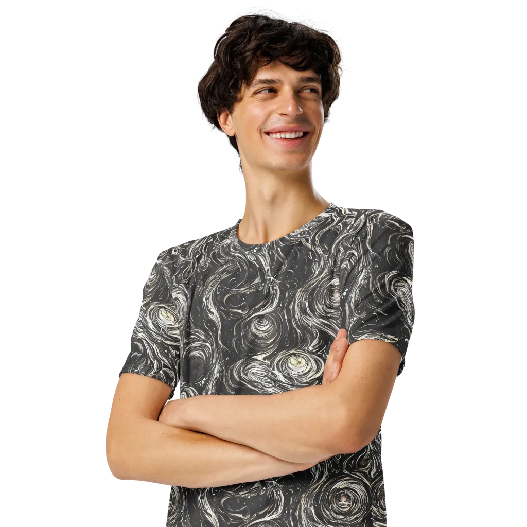Inkstone Spiral on Men's Crew Neck T-Shirt — Left Front
