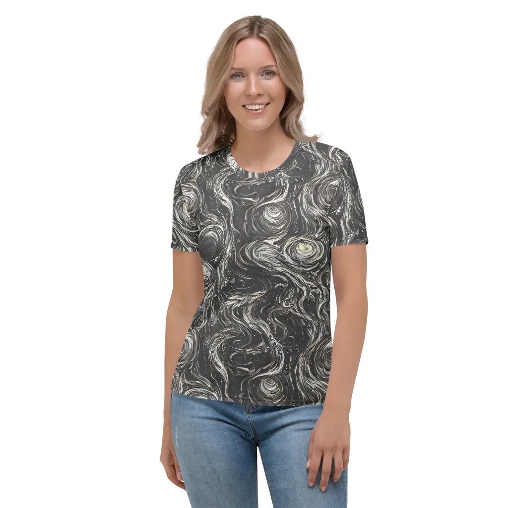 Inkstone Spiral on Women's Crew Neck T-Shirt — Front
