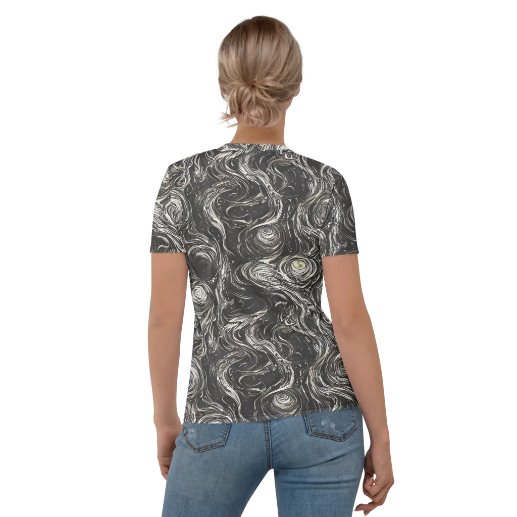 Inkstone Spiral on Women's Crew Neck T-Shirt — Back